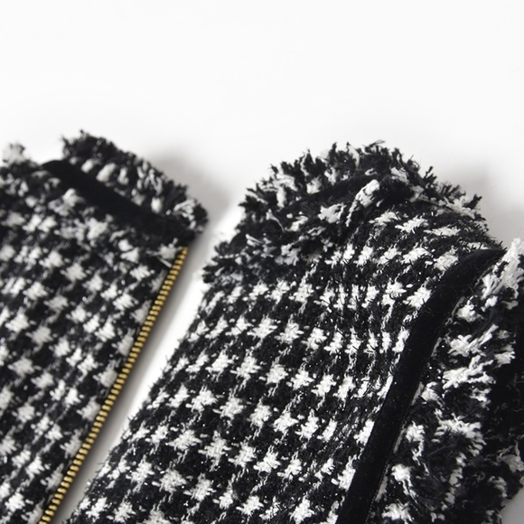 Perfect for the Holidays: Kate Spade houndstooth tweed dress V-neck 2018 - Picture 7 of 8